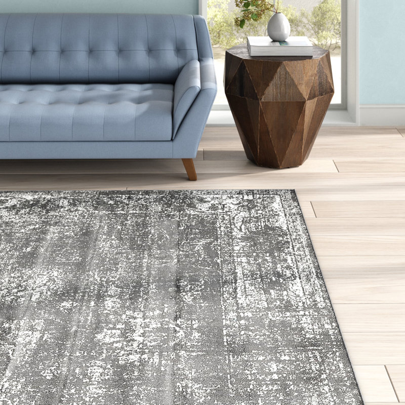 Mistana™ Brandt Floral Dark Gray Area Rug & Reviews Wayfair